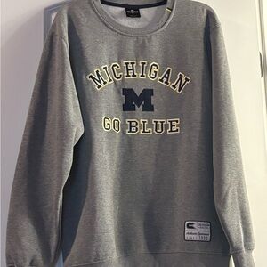 Colloseum Gray Michigan Crewneck Sweater